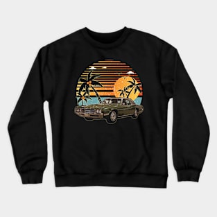 Ford Thunderbird 1971 car sunset Crewneck Sweatshirt